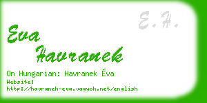 eva havranek business card